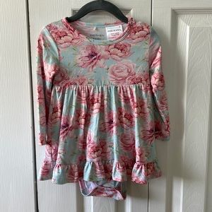 Posh Peanut Floral Twirl Skirt Bodysuit